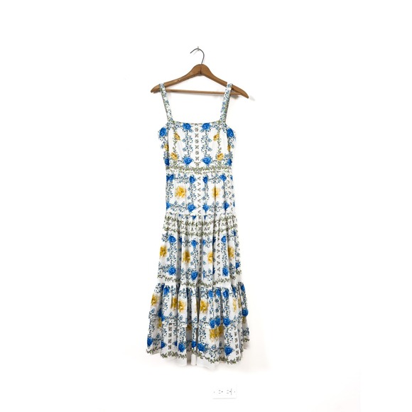 Borgo De Nor Dresses & Skirts - borgo de nor daniela IMPERFECT floral-print cotton midi dress - size 8